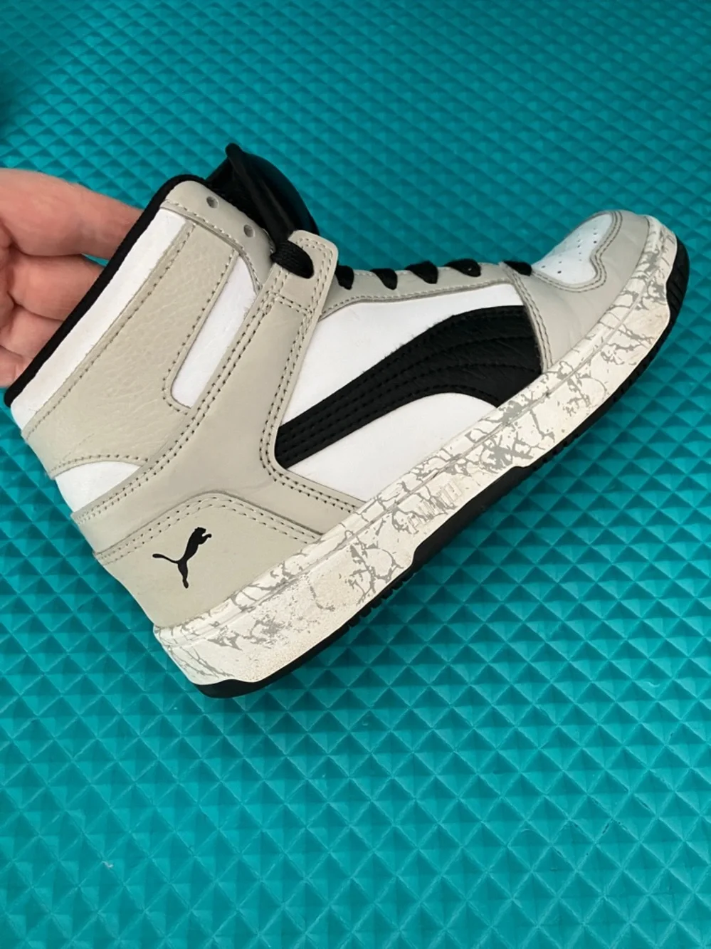 PUMA Big Kids Basketball Rebound Layup Atypical High Top Sneaker | 5
